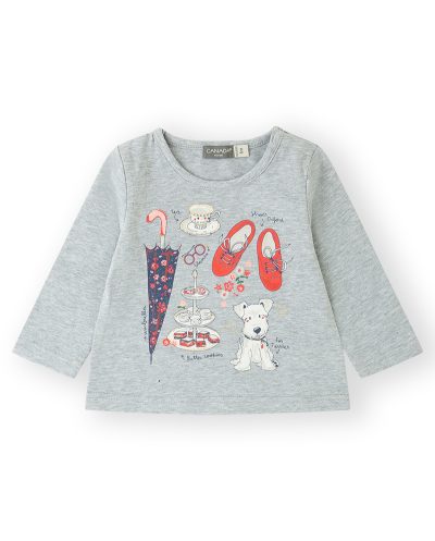 Camiseta Bbitems Gris para Bebé Canada House