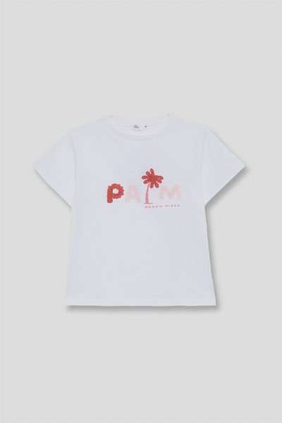 Camiseta Palm con Estampado de Palmeras para Niña Street Monkey