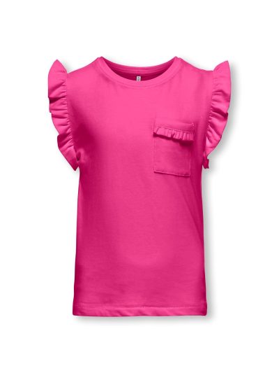 Camiseta Volantes Fucsia para Niña Only Kids