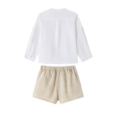 Conjunto Beige de Lino para Bebé Newness