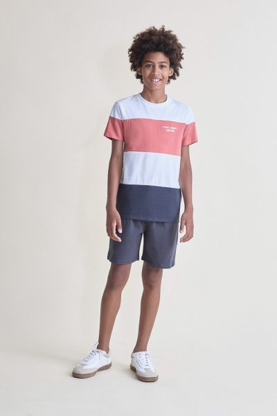 Conjunto de Camiseta y Bermuda Ébano para Niño Street Monkey