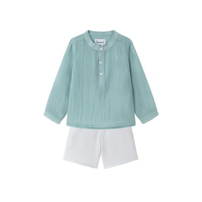 Conjunto Turquesa y Blanco para Bebé Newness