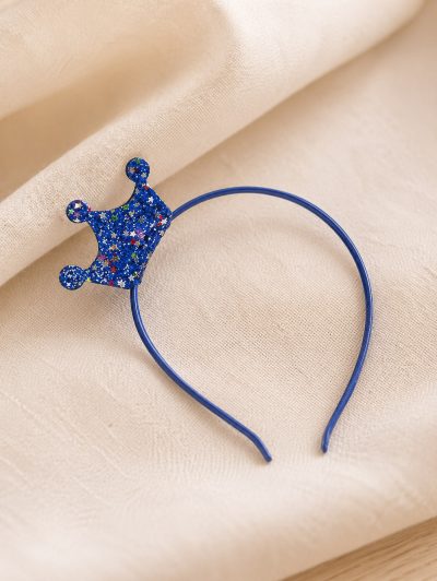 Diadema Corona Glitter Azulón Siena