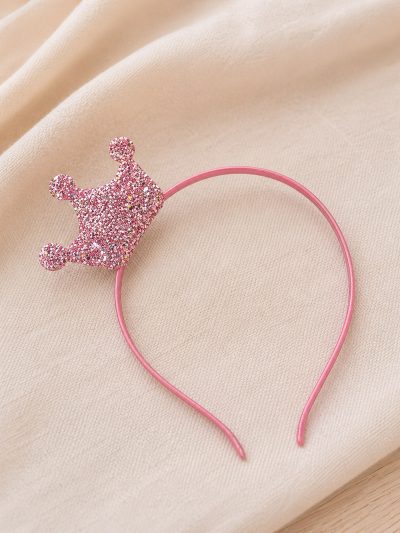Diadema Corona Glitter Fucsia Claro Siena