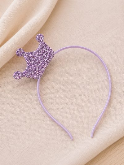 Diadema Corona Glitter Morada Siena