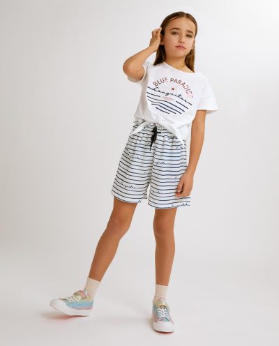 Pantalón Corto Rayas para Niña Conguitos