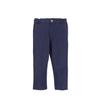 Pantalón Sarga Azul Marino Colección Gouache para Niño Tutto Piccolo
