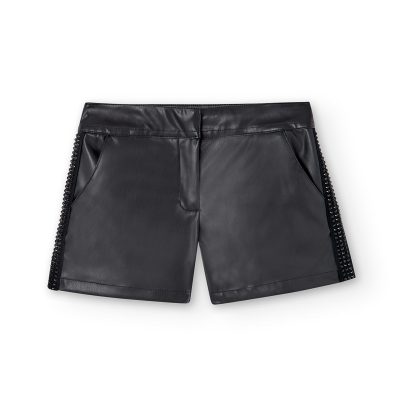 Short Polipiel Negro para Niña Boboli