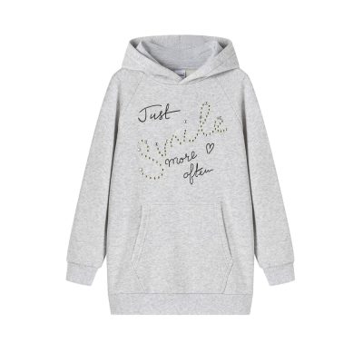 Sudadera Larga Gris Newness