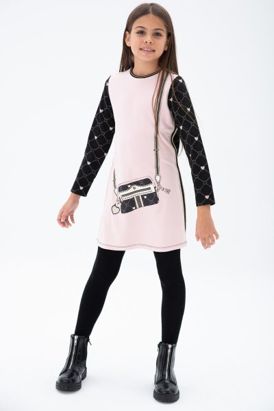Vestido Punto Roma Rosado para Niña Boboli