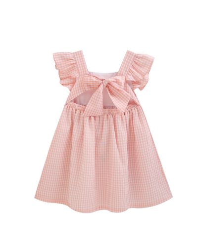 vestido vichy coral newness 02